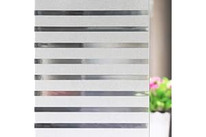 Zindoo Film Fenetre Anti Regard Film Occultant Vitre Fenetre Film Opaque Vitre Film Electrostatique Vitre Effet Verre Mate pour Bureau Maison 45x200CM