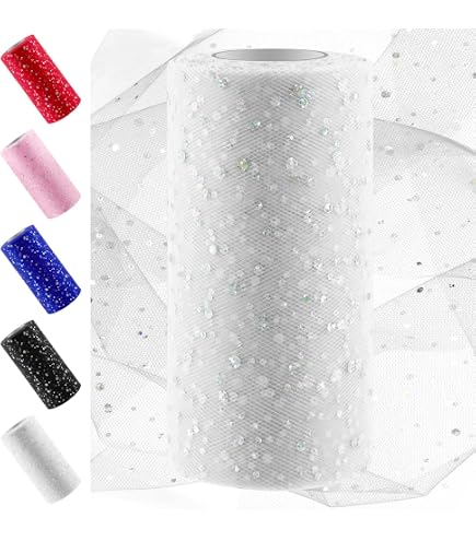Tessuto In Organza Lucida Con Fiocchi Di Neve E Lamina Argentata – GORGECRAFT 2.7x1.7m, Azzurro Cielo, Ideale Per Tovaglie, Sfondi E Decorazioni Natalizie