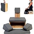 Ungloo Meditation Box Chair with Back Support | Posture Seat with Padded Leg Wedges, Foot Pad and Supportive Backrest | Portable Lightweight Meditation Floor Chair
