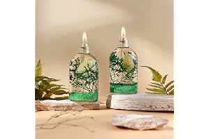 impeRiums Decorativo Lampada a Olio Candele Set di 2 x 100 ml (Verde)