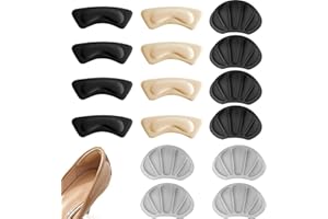 IMPODITIONGS 8 Paires Coussinets de Coussin de Talons, Antidérapants Coussinet Chaussure Auto Adhésif Semelles de Chaussure pour Protecteur de Soins des Pieds pour Empêche Frottements et Ampoules