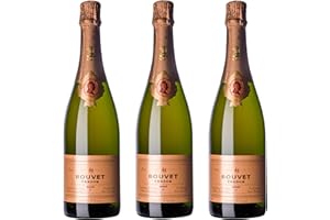 ‎BOUVET LADUBAY Bouvet Trésor Rosé Saumur Brut AOP - Schaumwein - Im Eichenfass ausgebaut - Cabernet Franc - Für Apéritifs, Nachtisch - 3 x 0.75 L