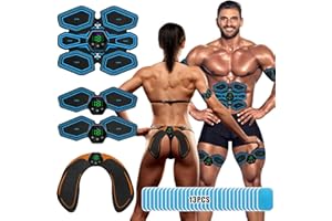 Lovcoyo ABS Trainer Muscle Stimulator, Tactical X Abs Stimulator 2023, 6 Modes & 19 Intensities, USB Rechargeable EMS Ab Muscle Stimulator Machine Full Body ABS/Arm/Hip Trainer