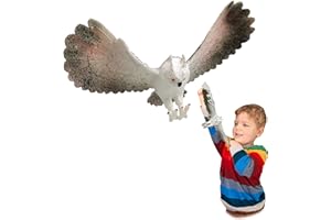 Rep Pals - Śnieżna sowa, rozciągliwa zabawka od DeluxeBase Super elastyczne repliki zwierząt, które czują się jak prawdziwe, świetne dla dzieci