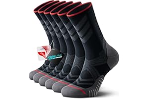 PULIOU Coolmax Laufsocken Kompressions Herren Damen 3 Pack, Anti-Blasen Sportsocken Running Socks, Belüftungsnetz, Fußgewölbeunterstützung und Kompressionszonen, Größe 35-50