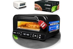 ‎GIU GIU Elektrischer Pizzaofen - Starker Elektro-Ofen für neapolitanische Pizza | Backofen, Pizzaofen, elektrisch, Electric Oven | Über 400 Grad FusionHeat-Tech | Genieße Steinofen-Geschmack Zuhause