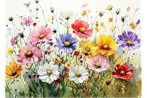 AIRDEA Fiore Diamond Painting, Fiore colorato Diamond Painting Kit Completo, Diamantini Crystal Art Hobby Creativi Adulti Decorazione per Casa 40x30 cm