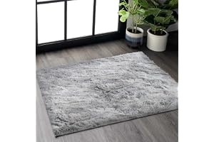Rugs for Living Room Fluffy Area Rug Shaggy for Bedroom Soft Modern Luxury Fur Carpet for Kids Room Nursery Indoor Plush Furry Rug Comfy Home Decor Floor Mat (Light grey, 60 x 110 cm)
