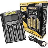 Nitecore UM4 USB Universal 4-Port Smart Charger for Li-Ion/Ni-MH/Ni-Cd/IMR 26650 22650 21700 20700 18650 18490 18350 17670 17