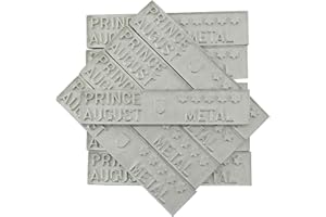 Prince August PA2101 - Lingotti in peltro a 5 stelle, 800 g, per fusione di miniature e gioielli