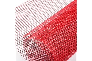 AggAuto griglia universale diamantata da corsa, maglia espansa 100x33cm, griglia in lega di alluminio per auto, griglia per autoveicoli, dimensione foro 6x12mm