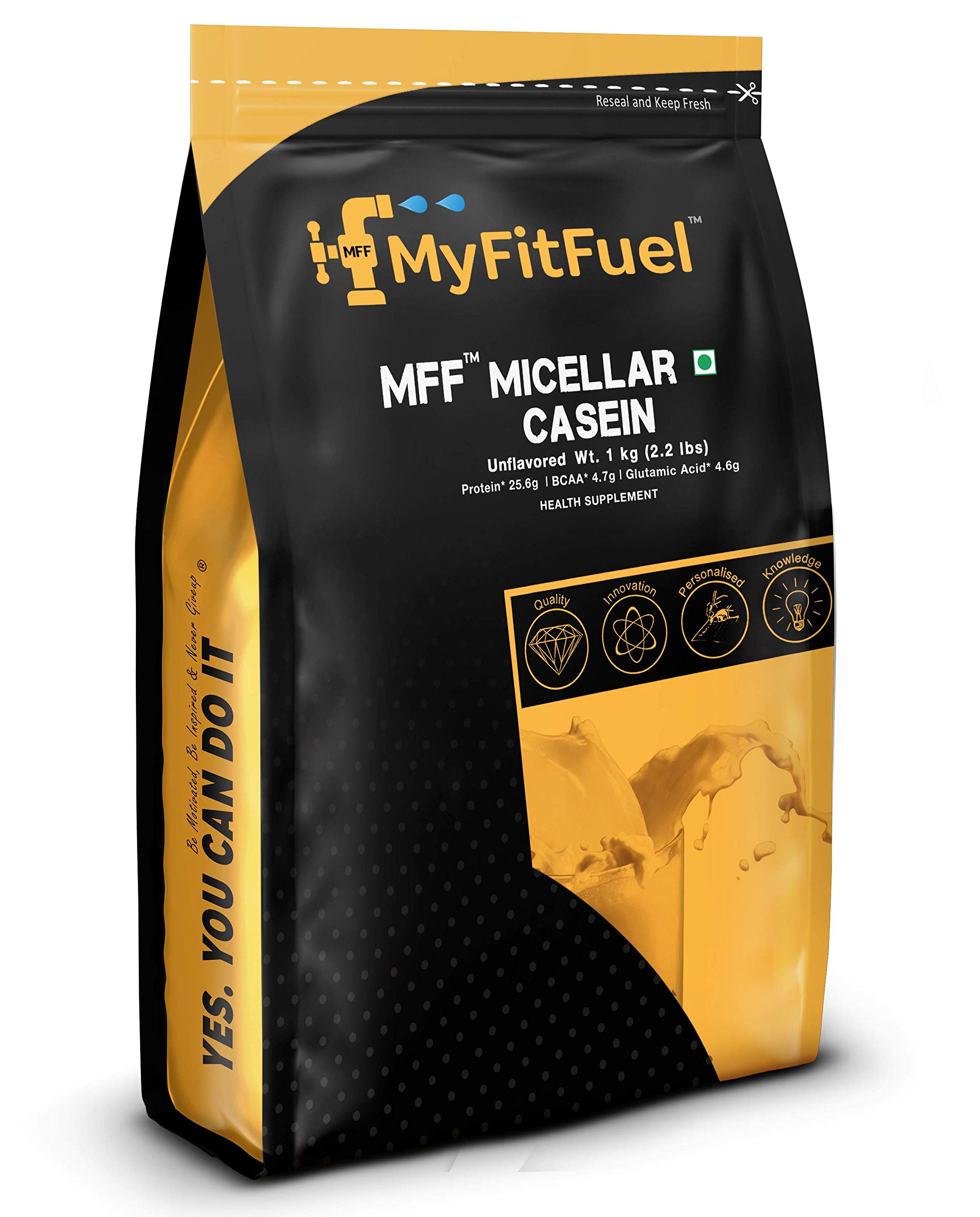 MyFitFuel Micellar Casein Protein Powder | 1 kg, 30 Servings (Unflavoured) | Slow Release Protein