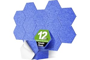 Insonorizacion Acustica Pared Autoadhesivo, Deecam 30X26X1 CM Aislante Acustico de Alta Densidad, Ignífugo/Aislamiento Acústico/Decoración para Decoración de Puertas/Paredes y Tratamiento Acústico