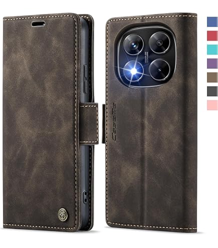 SURAZO Premium Handyhülle Für Redmi Note 13 Pro 5G – Echtleder Flip Cover Mit Pfoten-Motiv, RFID-Schutz & Standfunktion