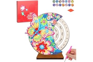 CharySim Diamond Art Calendar Arts and Crafts for Kids 6 7 8 9 10 Year Old Birthday Gifts Diamond Art Adults Kit Crafts Creative Activities for 11 12 13 14 15 Year Old Girls Presents Women Butterfly