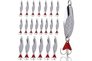 SHADDOCK 10pcs/lot Metal Fishing Lures Spoon Spinner Baits Fishing Spinnerbait Salmon Trout Minnow Lure Baits With Treble Hooks