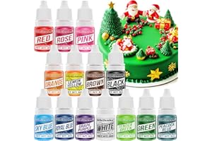 GIKIKOKO Food Colouring Gel - 14 Colours Gel Food Colouring Set Concentrated, Easy to Use Food Dye, Food Colouring for Baking Cream Cakes Decorating Macarons - 6ml