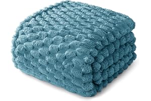 ‎WHALE FLOTILLA Whale Flotilla Kuscheldecke Flauschige Decke mit 3D-Jacquard-Muster, Exquisite und Warme Wohndecke Sofadecke für Ganzjahreszeiten, 150X200 cm, Schieferblau