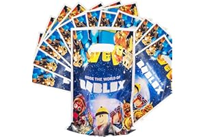 FYFLYMT 50Pcs Bolsas para Fiestas de Cumpleaños R-oblox,Bolsas Chuches R-oblox,Bolsas de Regalo,para Decoración de Fiestas de Cumpleaños Infantiles