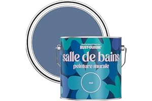 Rust-Oleum Peinture Bleue Résistante à l'eau pour Murs de Salle de Bains, Finition Mate - Rivière Bleue 2.5L