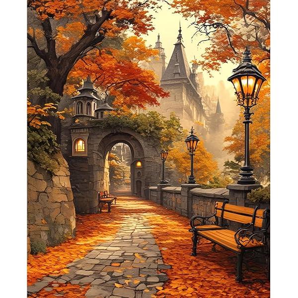 TISHIRON Peinture Par Numéros Renard Rouge – Toile 40x50 Cm, Forêt D'Automne, Kit Acrylique DIY, Sans Cadre – Idéal Détente Et Décoration