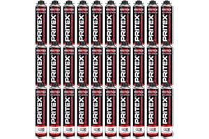 PRITEX – Brunnenschaum 30 x 750 ml zur Montage von Brunnenschachtringen & Rohrelementen – Pistolenschaum mit sehr guter Haftung & hoher Beständigkeit – Bauschaum für Montagepistole