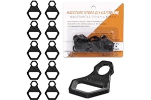 NACETURE Motorcycle Tie Down Anchor Hook Heavy Duty Stainless Steel 10 Pack - Dirt Bike Tie Down Strap Rings Accessories for Truck, Camper, Trailer, Truck Bed Tie Down Anchors (Black 10 Pack)