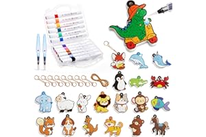 JoyCat Magic Puffy Paint Kit, Animal 3D Art Mess-Free Painting Craft for Kids, DIY Color Foam Texture Painting Kit, Travel Toys Creative Gifts for Girls & Boys Ages 4 5 6 7 8