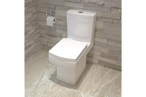 MYB Square Bathroom Close Coupled Toilet Modern Ceramic Bathroom WC White