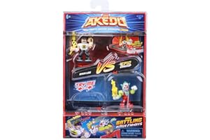 Giochi Preziosi Akedo Chux Lee VS Epic Crackup Ensemble de Jeu Complet pour Commencer la Bataille, 2 Guerriers Akedo et 2 contrôleurs Inclus pour Enfants à partir de 6 Ans, AKE01300, Multicolore