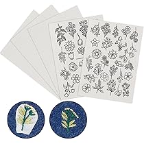 Stabilizzatori Per Ricamo Solubili In Acqua - 179 Pezzi Con Motivi Floreali, Adesivi Per Cucito Su Tessuti - Foto 6