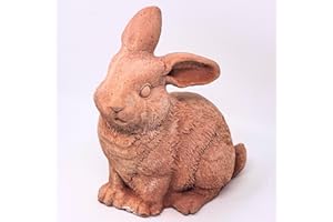 Toocook Animali in terracotta artigianale - Arredo giardino - Decorazione casa - Resistente alle intemperie (Coniglio)