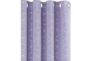 ‎DECONOVO Deconovo Blickdichte Gardinen, Verdunkelungsvorhänge mit Ösen, Schlafzimmer Gardinen, 183x117 cm(HöhexBreite), Lavendel, 2er Set