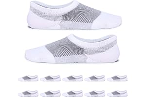 YouShow Calcetines Hombre Mujer Invisibles 10 Pares Anti-olor Antideslizantesdeportivos Calcetines Cortos