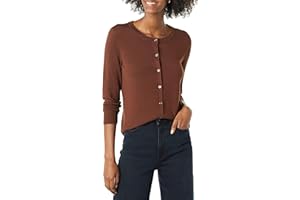 Amazon Essentials Women's Lightweight Crewneck Cardigan Jumper (Available in Plus Size)