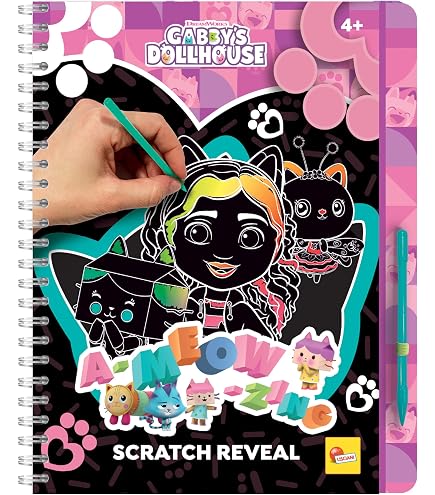 Gabby's Dollhouse - Spray Pen Set Desktop Box - Kit de Stylos Pulvérisateurs pour Colorier et Dessiner - 12 Stylos et 16 Pochoirs pour Créer des Couleurs et des Dessins Uniques Disponible