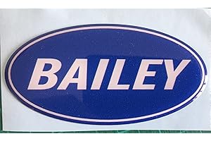 GIDDY UP! BAILEY CARAVAN MOTORHOME OVAL BADGE PLASTIC DOMED RESIN IDEAL TO COVER DENTS SCRATCHES