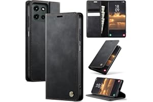 owlhold Handyhülle Motorola Edge 60 Fusion hülle Edge 60 klapphülle Premium PU Lederhülle RFID Faltbare Handytasche Schutzhülle Kartenfach Standfunktion hülle Motorola Edge 60 Fusion/Edge 60 -Schwarz