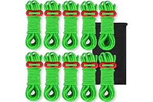 JTENG abspannseile abspannleine zeltseil mit Einem Aluminiumteller Reflektierendem Ø 4mm Länge 400mm spannseile Leuchtend Spannschnur für Zelt Camping