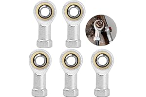 ITSOGOO 5 Piezas M10 Cojinetes de Extremo de Varilla,M10*1.5 mm Rosca Hembra la Derecha,Rótula de Unión Uniball,Extremos de Varilla Deslizante, Autolubricante Cojinete de Unión