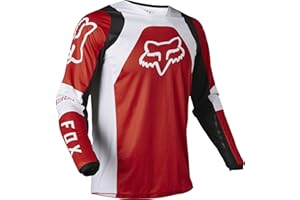 Fox Racing - Camiseta de Motocross para Hombre, 180 Lux, Color Rojo Fluorescente
