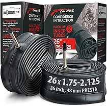 Fincci Paar 27,5 x 1,95/2,1/2,125 inch 48 mm Schrader-ventiel binnenbanden voor Mountain MTB Road Hybrid Fiets (Pack van 2