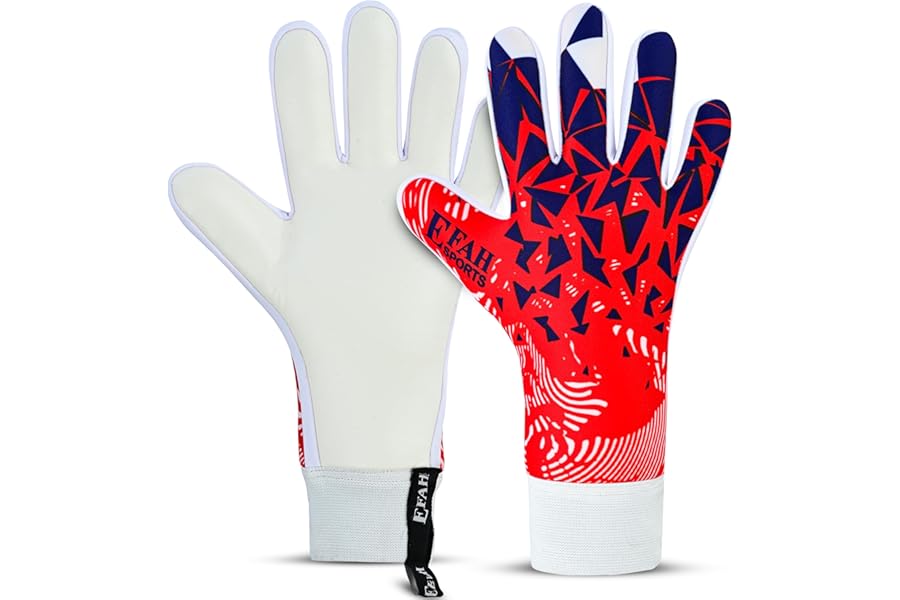 EFAH SPORTS Football Goalkeeper Gloves For Boys kids Children Youth Adult Professional Soccer Goalie Training Glove with Strong Grip Protection Palms