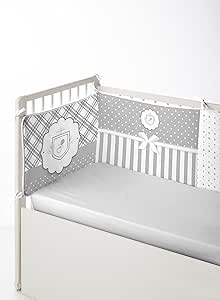 Elegance Baby Grey Crib Chichonera Protector Headboard Cot 60 Cm Amazon Co Uk Baby Products