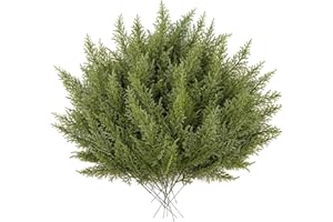 MACTING 30 PCS Artificial Pine Stems, Christmas Greenery Cypress Pine Picks, Faux Cedar Branches for Vase, Fake Plants, Faux Sprigs for Garland Wreath Tree Home DIY Xmas Decor