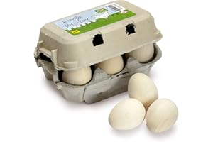Erzi FUNLAB - Uova, Confezione in Cartone da 6 Uova biache