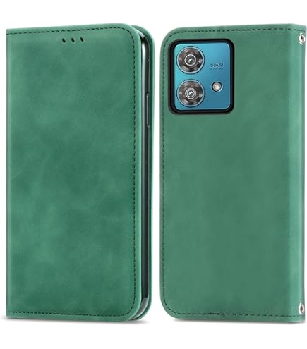 SEAHAI Case For Motorola Edge 40 Neo Mobile Phone Case, Premium PU Flip Wallet Protective Case With Stand/Card Slot/Magnetic Shockproof Leather Case Ultra Thin Flip Case - Green