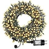 Catena Luminosa Esterno, Luci Natale da Esterno, Luci Albero di Natale, 98ft 300 LED 8 Modalità Luce Led da Stringa per Giard