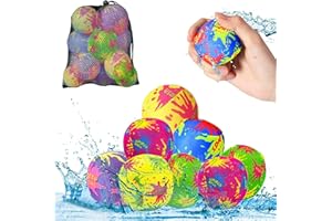 DMNQ Palloncini Acqua 8 pezzi, Bombe D'Acqua per Bambini, Palline Rimbalzanti riutilizzabili, Pallone Da Spiaggia, giochi d'acqua per bambini outdoor, perfetti per piscina, spiaggia e mare (colore casuale)