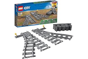 LEGO City Weichen, 6 Elemente, Erweiterungsset für Kinder, Spielzeug Set 60238